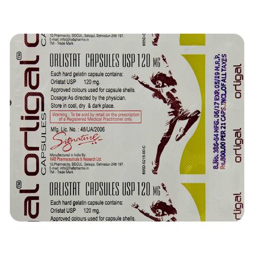原研药进口奥利司他减肥药84粒装 Orligal orlistat 印度产奥利司他处方药 奥利司他胶囊