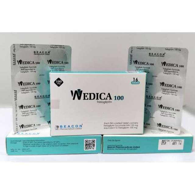 琥珀酸曲格列汀16粒装 relagliptin Wedica 孟加拉Beacon 曲格列汀100mg 降糖药 用于二型糖尿病的治疗