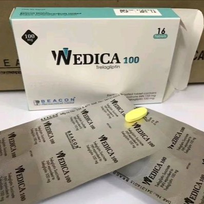 琥珀酸曲格列汀16粒装 relagliptin Wedica 孟加拉Beacon 曲格列汀100mg 降糖药 用于二型糖尿病的治疗