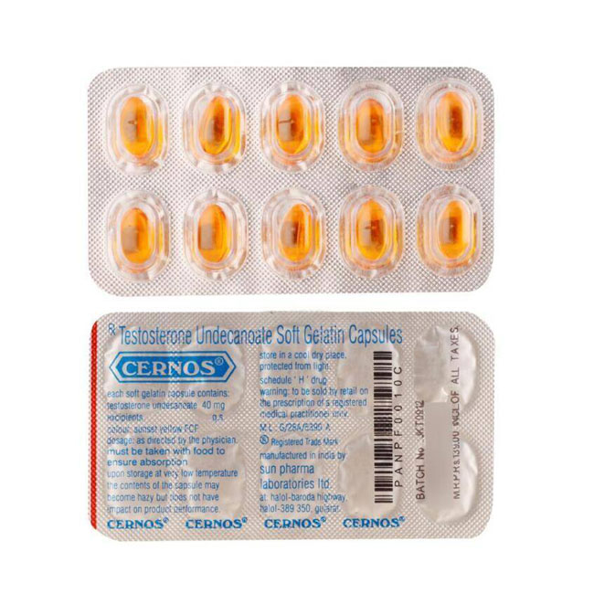安特尔 Cernos 十一酸睾酮软胶囊 30粒装 治疗因睾丸激素水平低引起性腺功能减退的药物