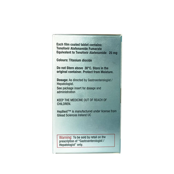 韦立得 TAF 替诺福韦 HepBest 30粒装 治疗代偿性肝病 慢性乙型肝炎 Tenofovir alafenamide