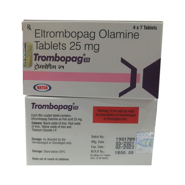 瑞弗兰 Trombopag 艾曲波帕 Eltrombopag 28粒装 治疗严重再生障碍性贫血 慢性免疫性血小板减少性紫癜