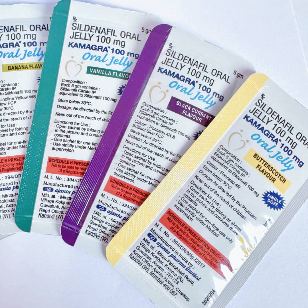 KAMAGRA 泰国卡玛果冻双效7袋装 7种口味印度进口蓝色双效果冻补肾壮阳药 治疗早泄解决勃起不硬时间短 助勃增硬增大增粗