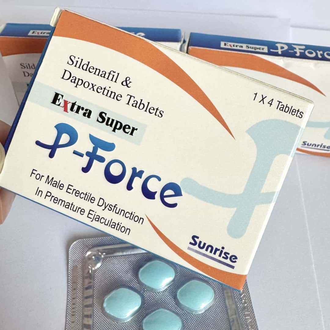 Extra Super P-Force 印度蓝P双效片4粒装 速效增硬+延时双效 半小时起效印度伟哥 助勃增大增粗解决时间短勃起无力